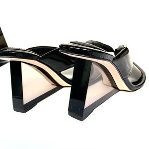 NEW Good American women’s wedged sandals thong sandal size 7.5 Fast Delivery